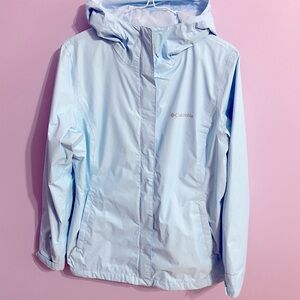 Columbia Women’s Rain Jacket, Medium, Light Blue